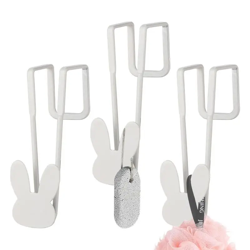 

Over The Cabinet Door Organizer Rabbit Hook Organizer With 3KG Bearing Capacity Eye-Catching Lovely Rabbit Organizer Hook For