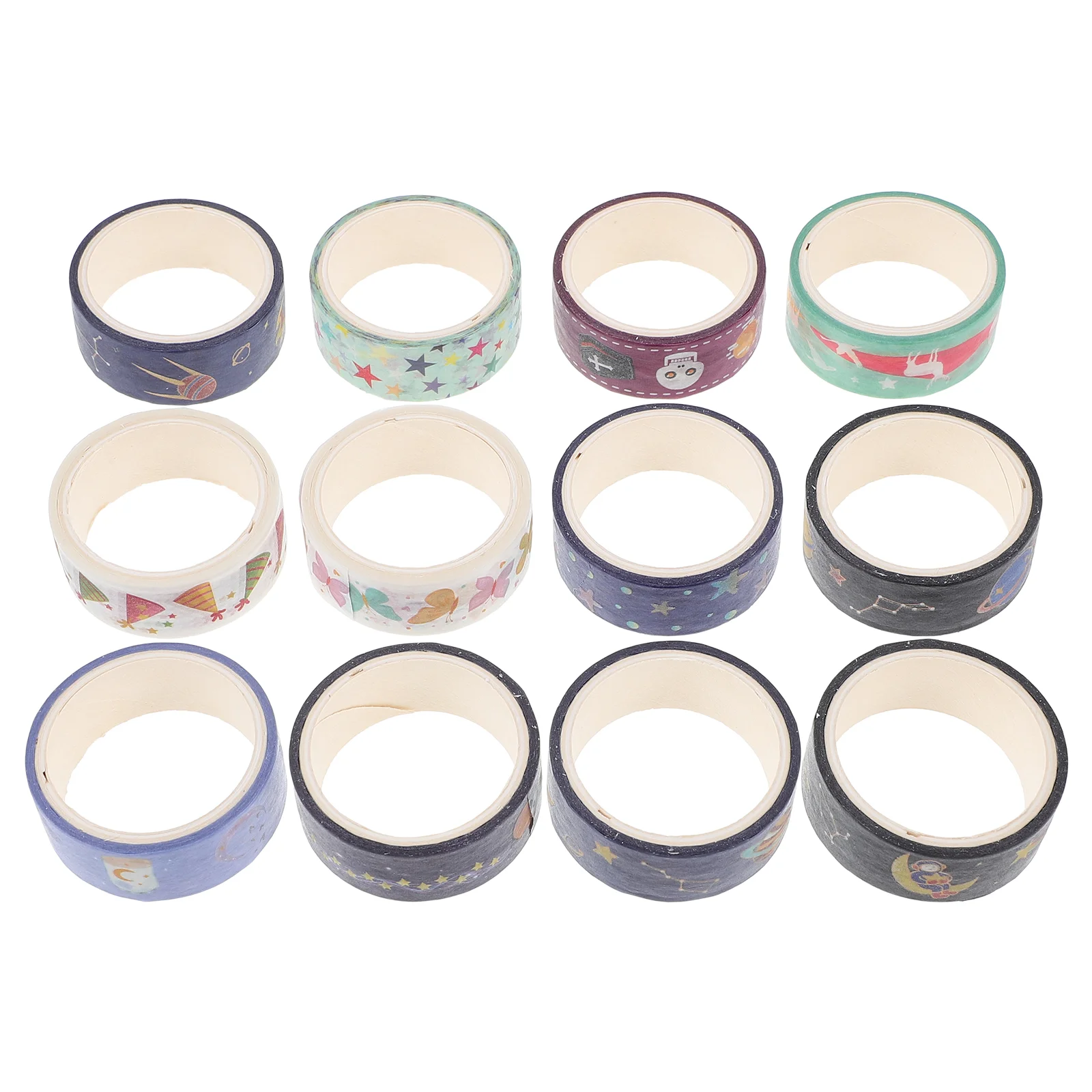 

12 Roll DIY Tape Crafts Supplies Paper Washi Decors Journaling Tapes Child Adhesive