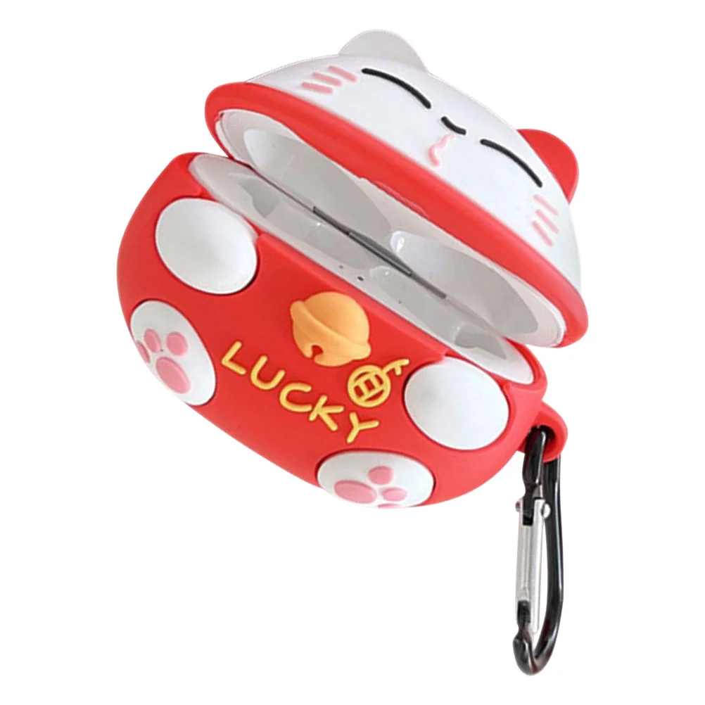 

Чехол для наушников, беспроводная крышка, рандомный чехол для наушников, портативная силиконовая подставка для наушников с рисунком благоп...