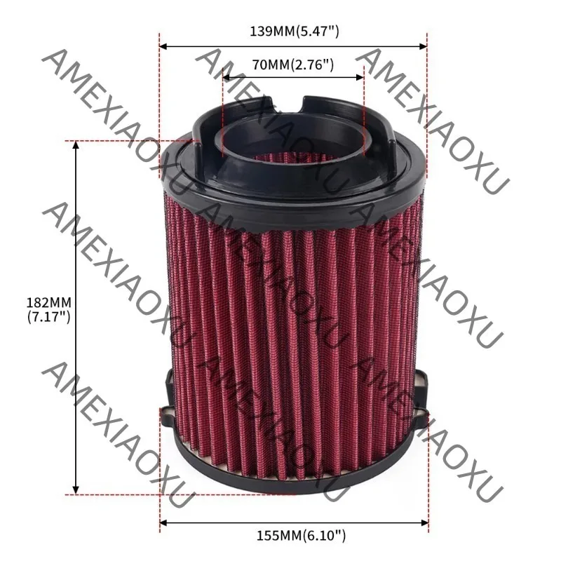 Автомобильный тюнинг с высоким расходом воздушного фильтра E-2014 воздушный фильтр