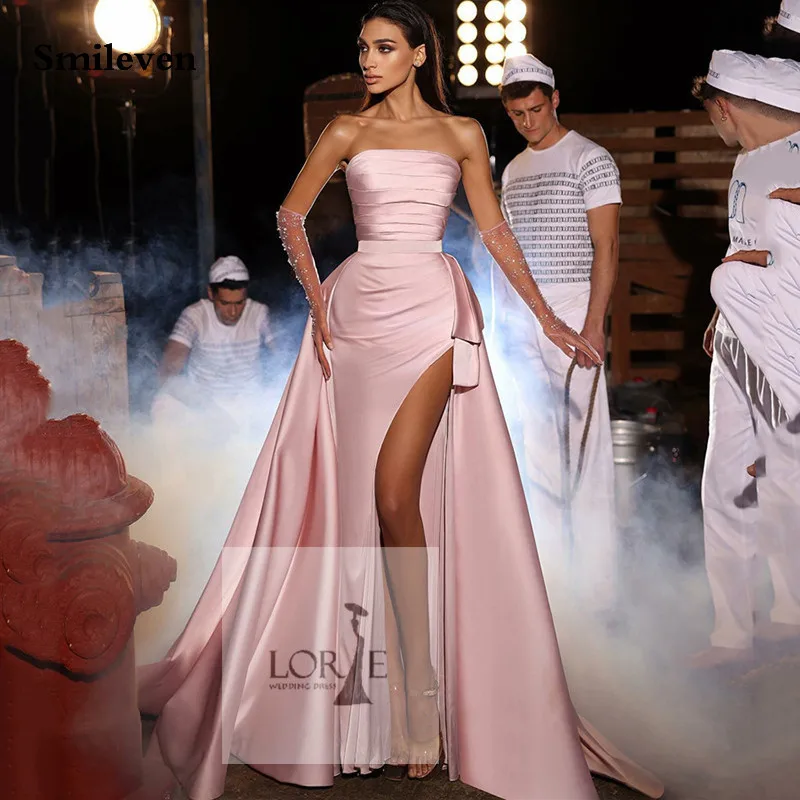 

Smileven, розовые вечерние платья с юбкой-годе, сексуальное женское платье для выпускного вечера, модель 2023