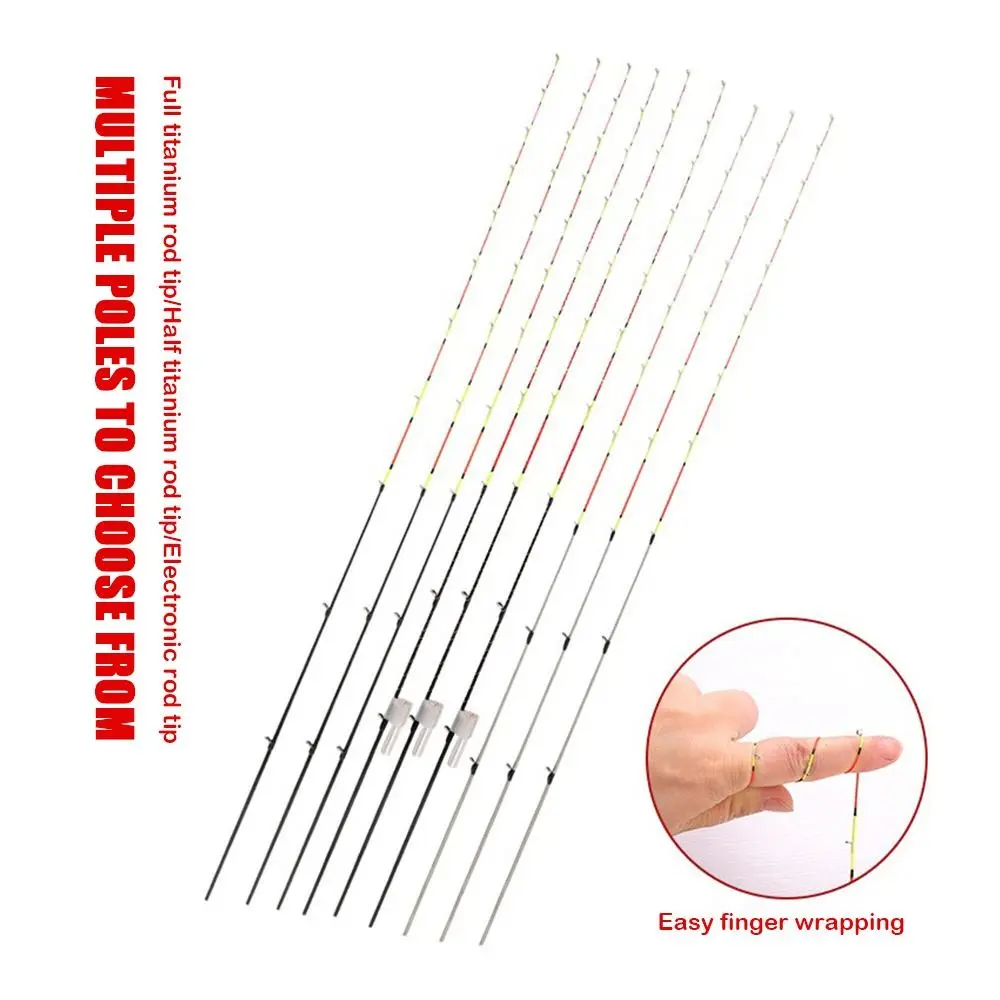 Полутитановая удочка из углеродного волокна, наконечник, светодиодная ...