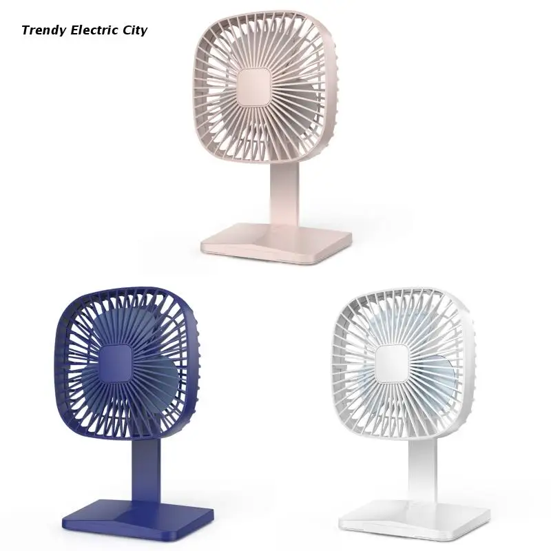 

R9CD Adjustable USB Desk Fan Phone Holder 3 Speed Personal Cooling Fan Strong Airflow
