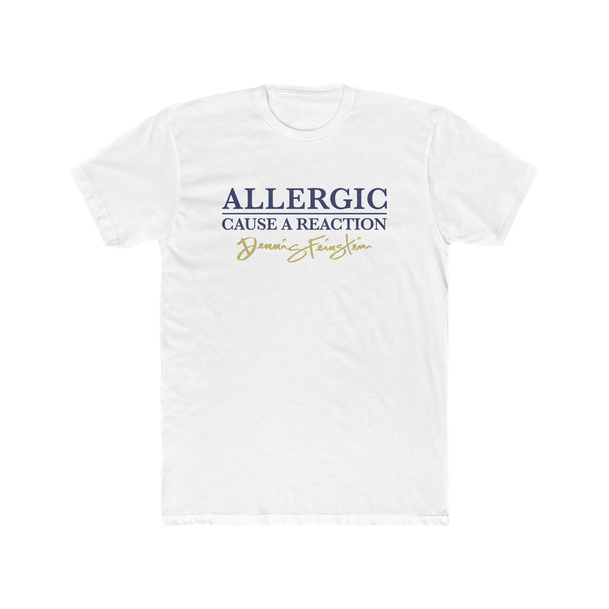 Футболка с надписью аллергии Денниса фейнштейна хлопковая Bella Canvas