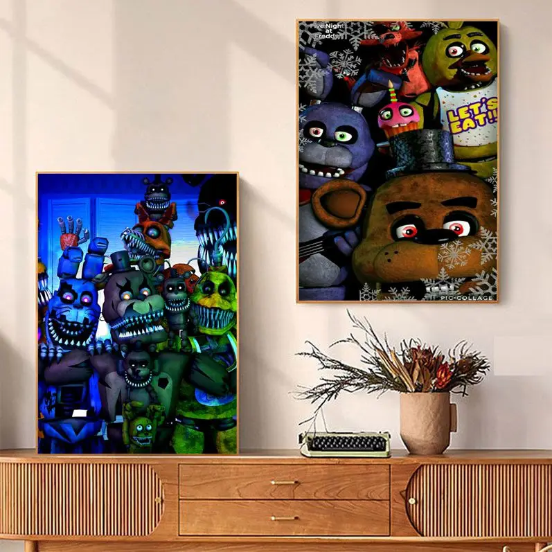 

FNAF-Ultimate Group Game Anime Posters Sticky HD Quality Wall Art Retro Posters For Home Decor Art Wall Stickers