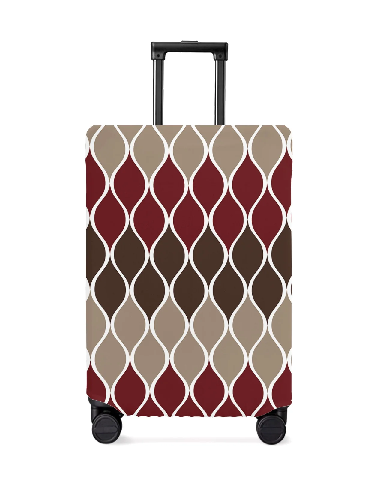 

Geometric Brown Red Medieval Print Travel Luggage Cover Elastic Baggage Cover Suitcase Case Dust Cover Travel Accessories