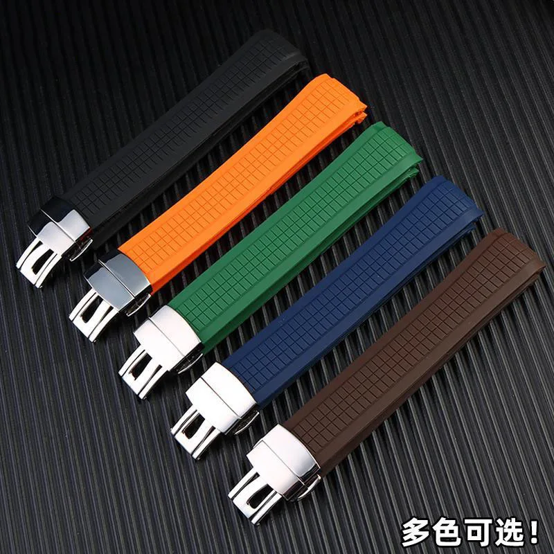High quality silicone bracelet suitable for Patek Philippe watch Aquanaut   5164 5167 series business men's watch band 21mm