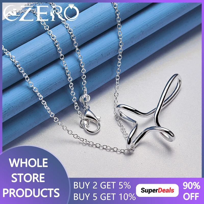 

Original 925 Sterling Silver 16-30 Inch Chain Cross Pendant Necklace For Man Women Wedding Fashion Party Jewelry Accessories