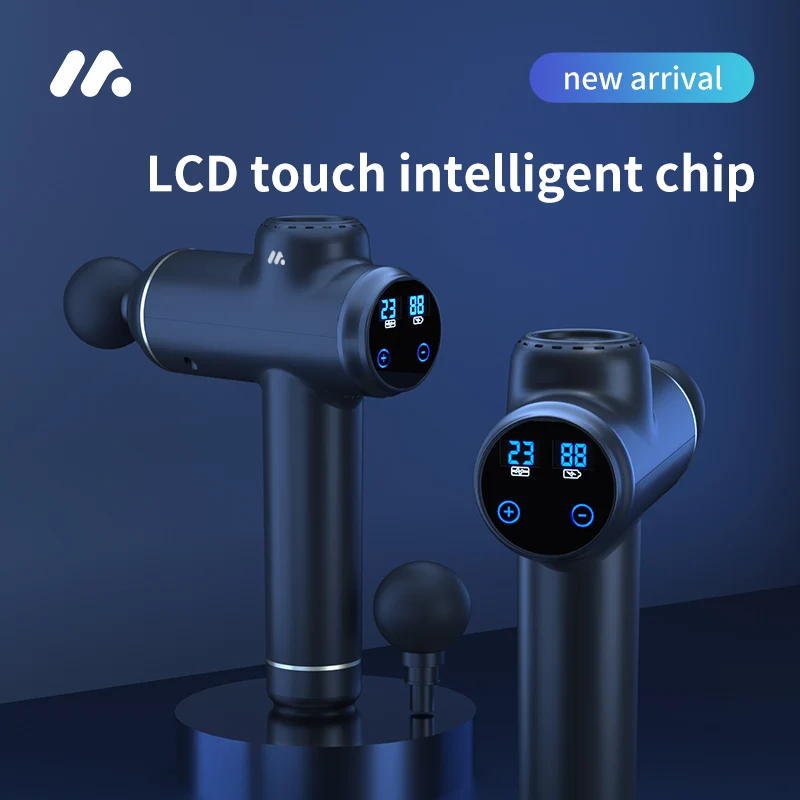 

Professional Electric Massage Gun LCD Touch Display AI Smart Deep Tissue Massager for Pain Relief Body Relaxation Gym Fitness