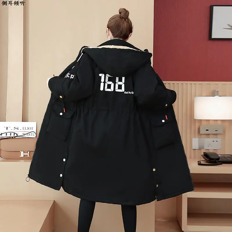 Зимнее пальто Верхняя одежда из овечьей шерсти Женская длинная утолщенная