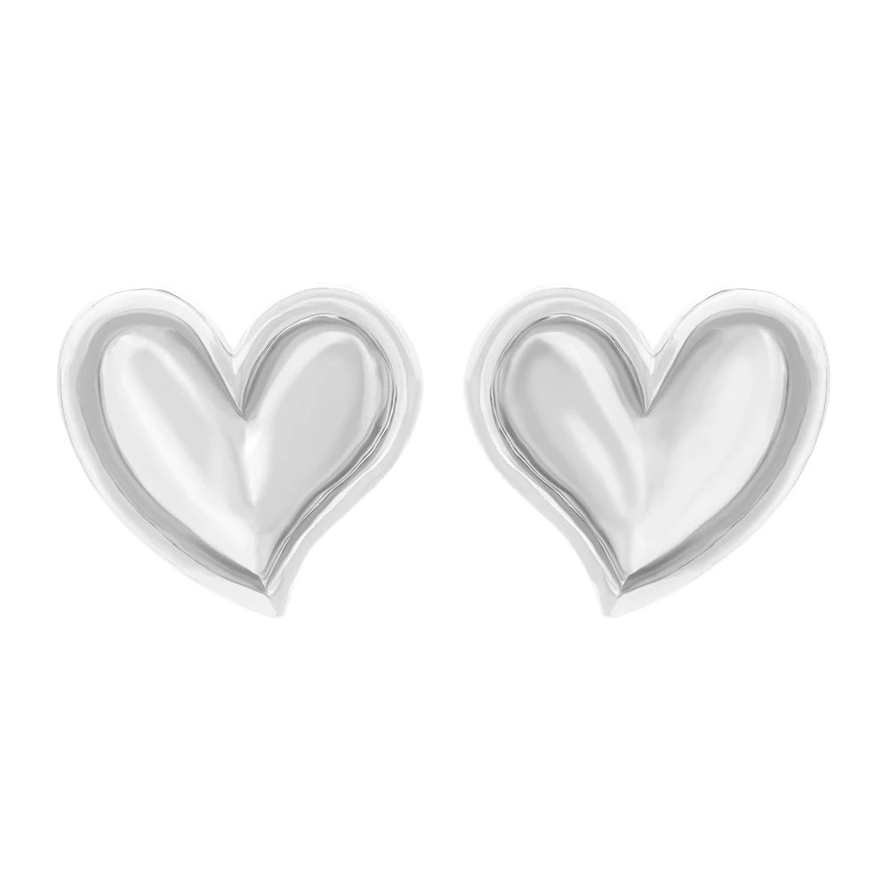 Крупные серьги в виде сердца из сплава роскошном стиле