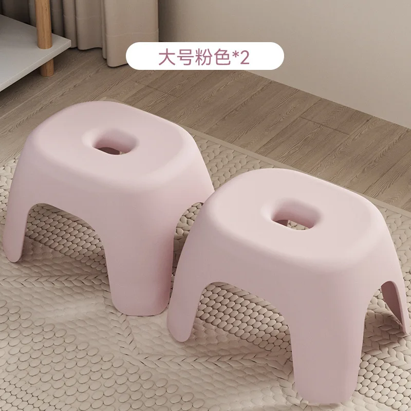 0339 Низкопрофильный бытовой пластиковый утолщенный стул для гостиной табурет