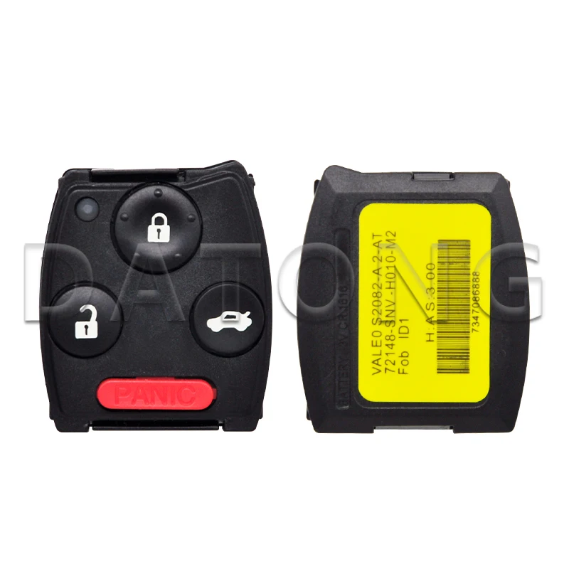 

Datong World N5F-S0084-A/S0087-A ID46 PCF7961 313,8/433,9 МГц автомобильный ключ дистанционного управления для Honda Civic EX SI CRV HRV