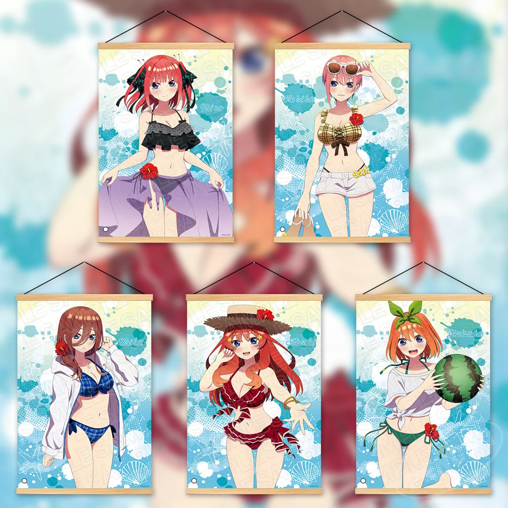 

Canvas Anime Modular Wooden Hanging The Quintessential Quintuplets Painting Home Wall Artwork Posters Pictures Prints Room Decor