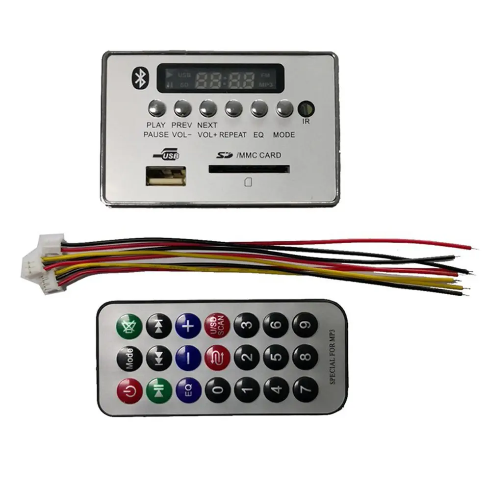 

Автомобильный беспроводной Mp3 Wma Fm-декодер Dc 5 в 12 В, плата, аудио модуль, Usb радио, автомобильный Mp3 динамик, декодер, модуль