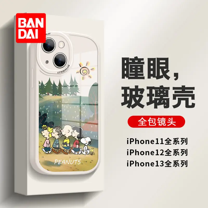 

Bandai Cartoon Glass Case for IPhone 13 13Pro 12 12Pro 11 Pro X XS Max XR 7 8 Plus Kawaii Phone Back Cover Protective Fundas
