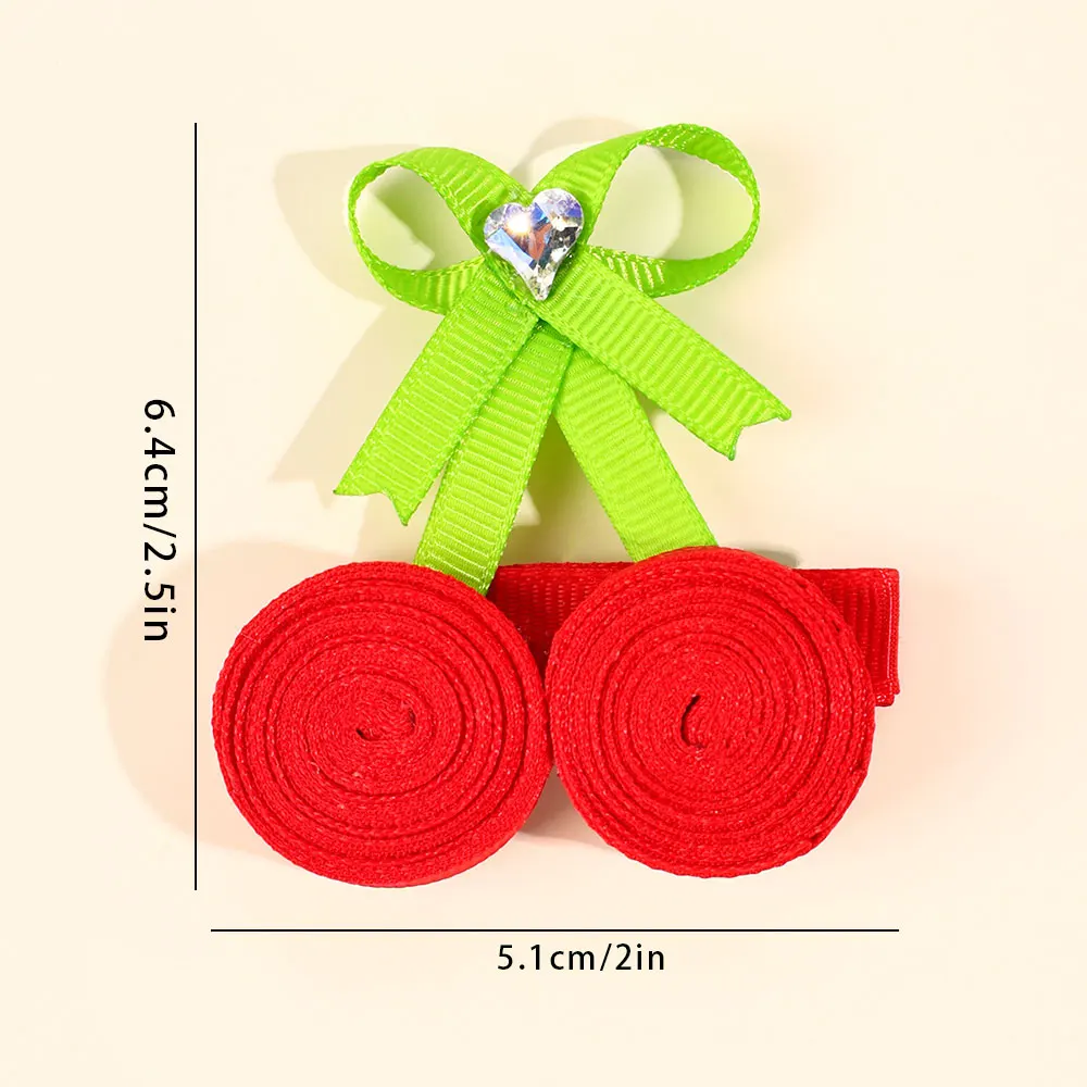 2 шт. заколки для волос в виде вишни девочек