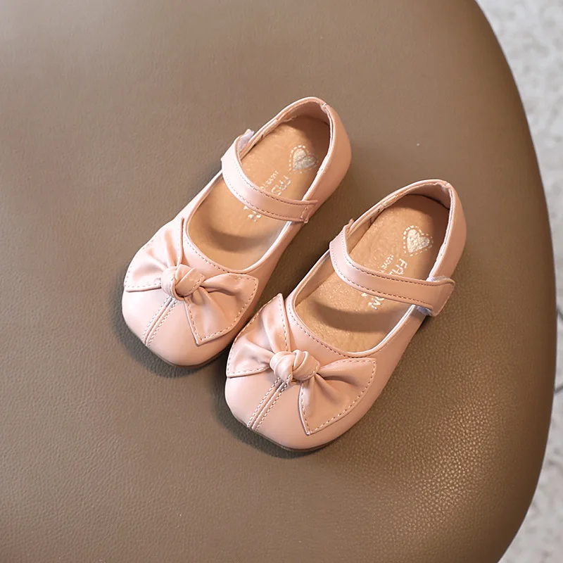 

Toddler Girls Casual Leather Princess Shoes Girls Kont-bow Loafers Shoes Wedding Shoes Kids Baby School Shoes 3-6Y Spring Autumn