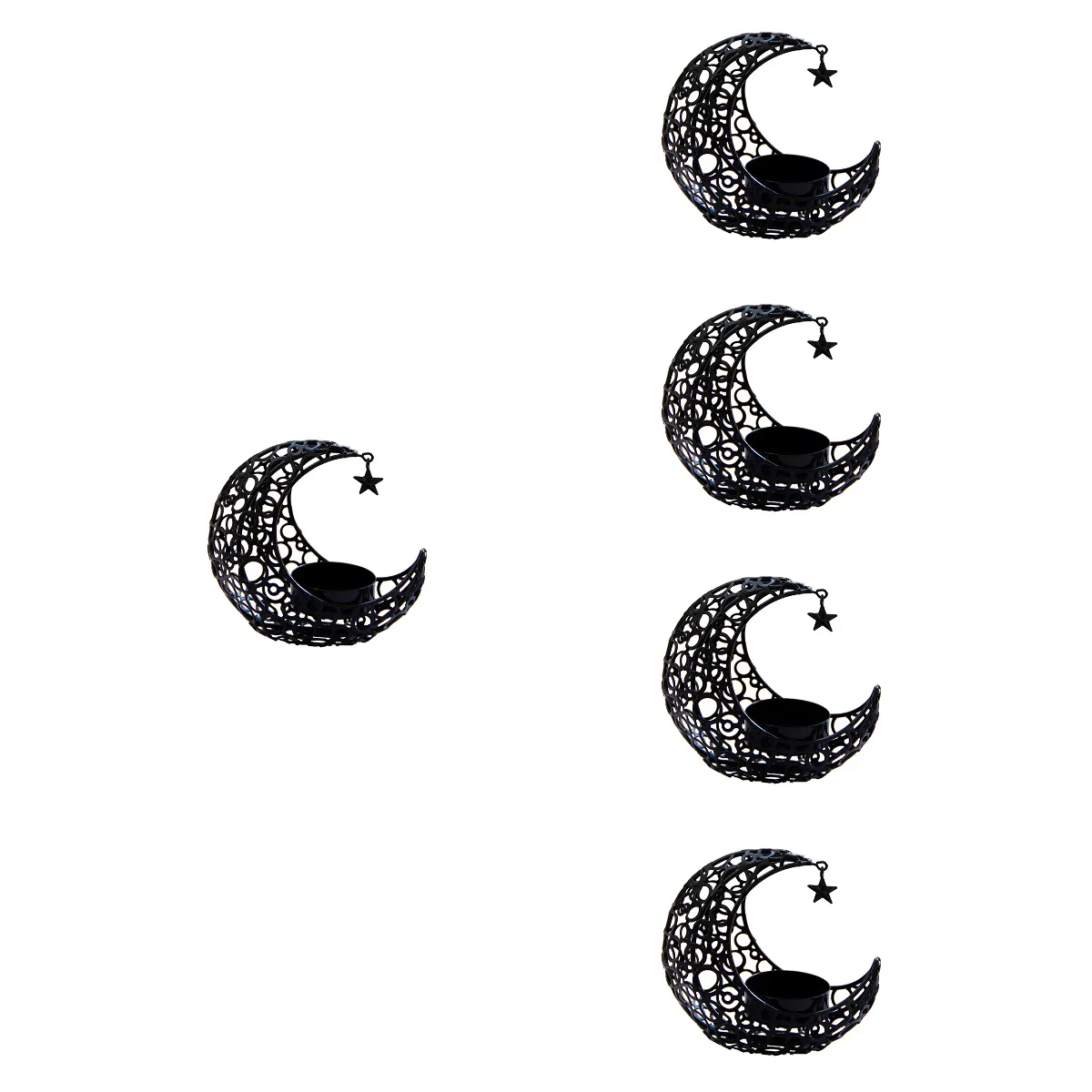 

Holdermoon Ramadan Candleholder Candlestick Metal Eid Burner Tea Light Pillar Party Hollow Oil Essential Vintage Holders Aroma