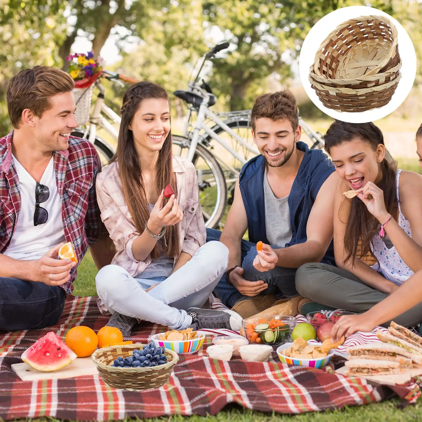 3 шт. тканые контейнеры для хранения ручной работы из морских водорослей