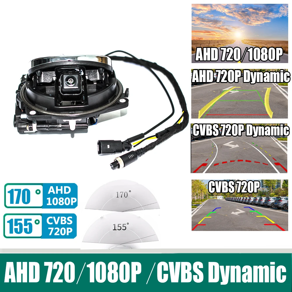 

Car CCD HD 170° AHD 1080P Badge Flip Emblem Rear View Camera For VW Golf Polo CC Beetle Magotan B6 B7L B8 EOS T-roc Passat R