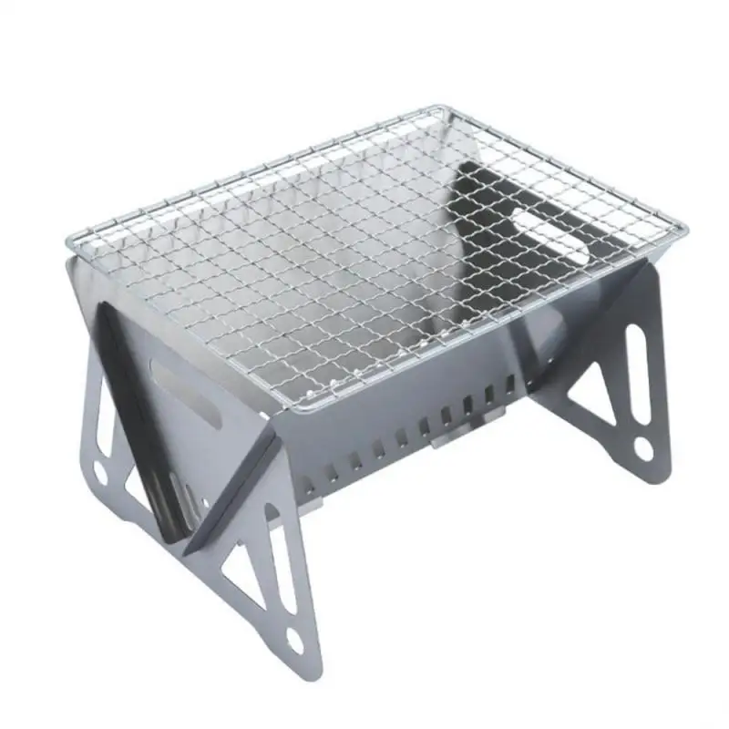 

Stainless Steel Incinerator Grill BBQ Charcoal Stove Outdoor Picnic Portable Folding Stove Camping Equipment Kitchen Supplies