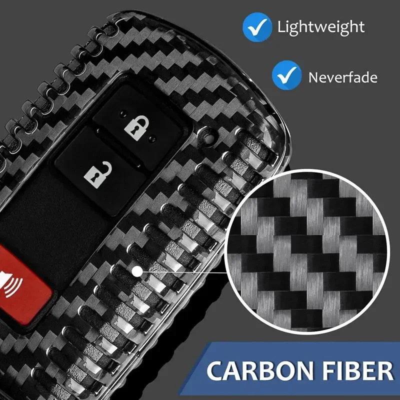 Для Toyota Key Shell чехол для брелока из углеродного волокна Tacoma 2016-2022 4Runner Sequoia RAV4 Tundra Land