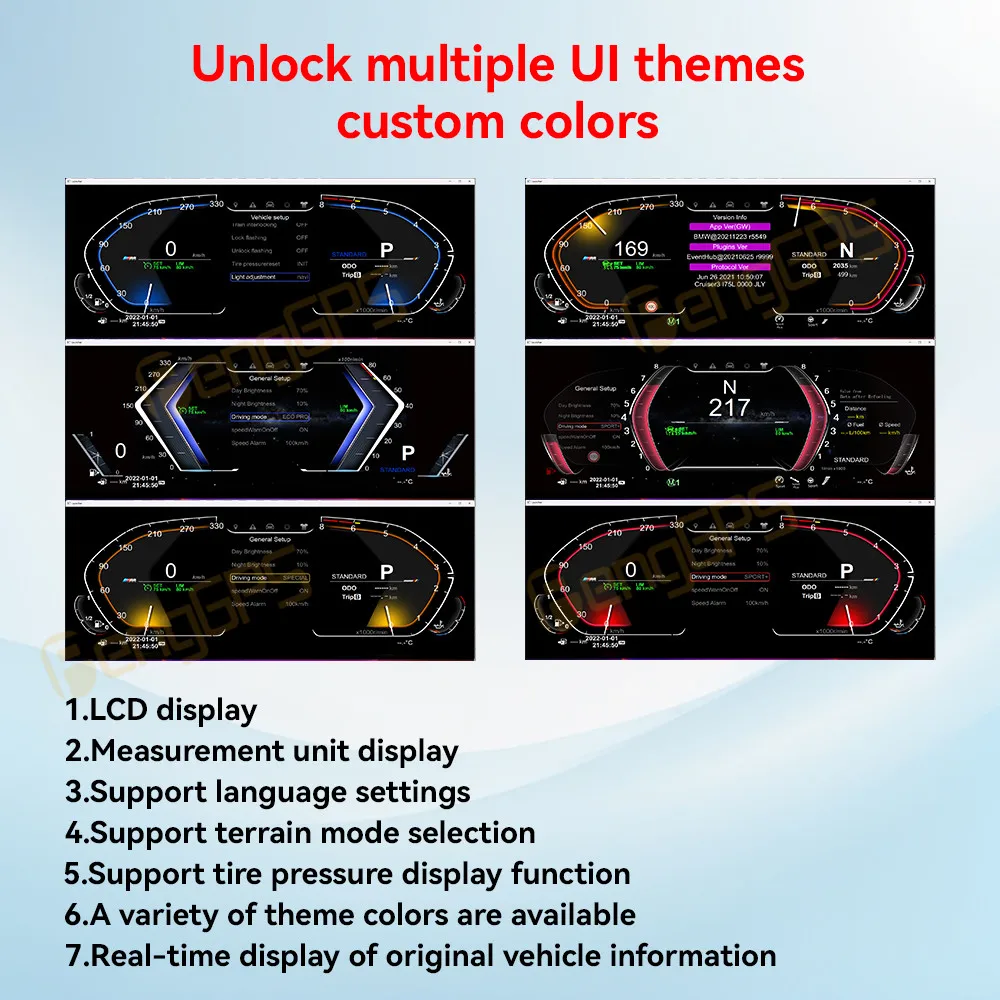 Автомобильный ЖК-цифровой кластерный прибор для BMW X2 F39 2018 чтобы датить