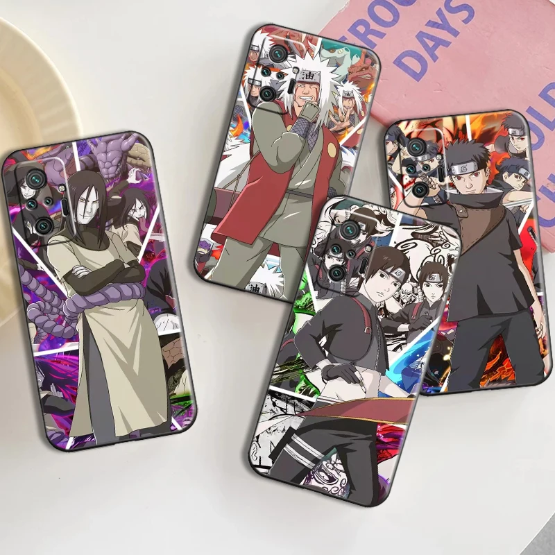 

NARUTO Anime Phone Case For Xiaomi Redmi Note 9 7 7A 9T 9A 9C 9S 9 8 Pro 8T 8 2021 5G Liquid Silicon Silicone Cover Soft Black