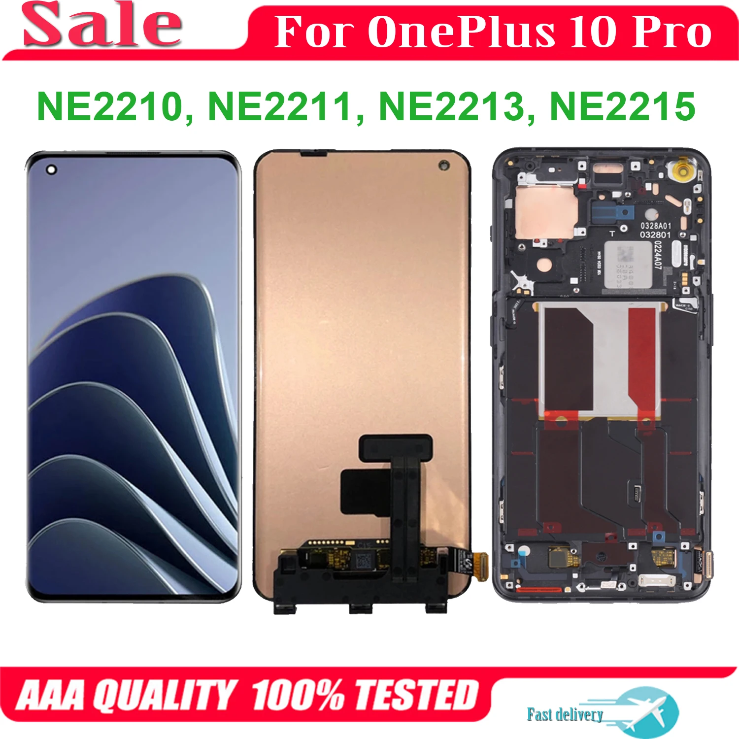 

Original AMOLED For Oneplus 10 Pro 10Pro LCD Display Touch Screen Digitizer For One Plus 10 Pro NE2210 NE2211 NE2213 NE2215 LCD