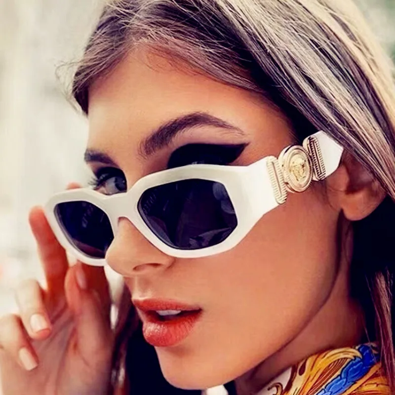 

HKNA 2022 Vintage Luxury Sunglasses Women Brand Designer Glasses Men/Women Cateye Eyewear Women Vintage Lentes De Sol Mujer