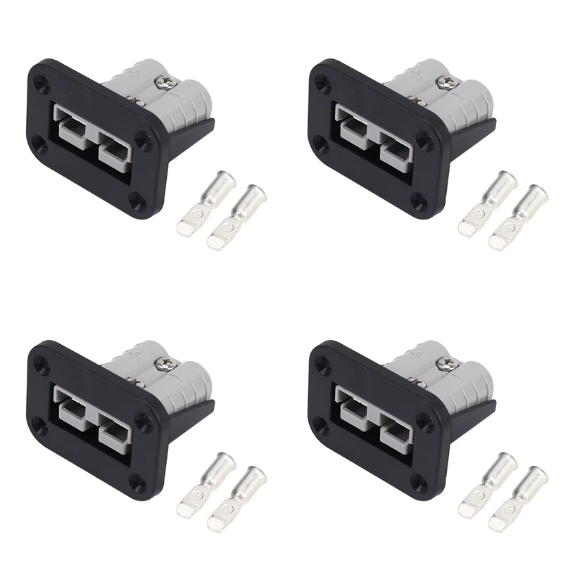 

4X Flush Mount 50 Amp Anderson Plug Mounting Bracket Panel Cover For Caravan Camper Boat Truck