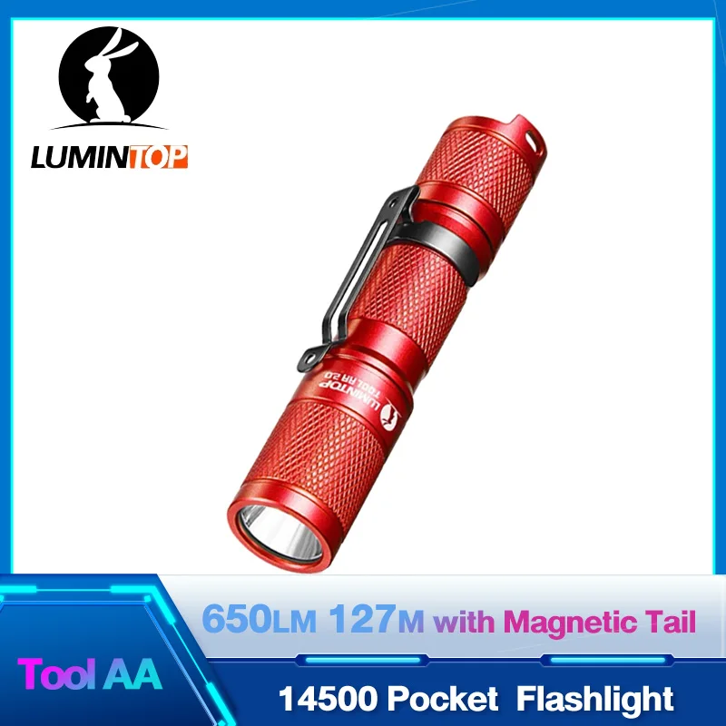 

Mini led Flashlight Torch Light Lumintop Tool AA 14500 Flash light Portable Outdoor Flashlight White For Easy to Carry Camping
