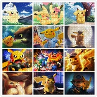 pokemon jigsaw puzzles for children early education pikachu 3005001000 pieces cartoon anime puzzles adults decompress toys