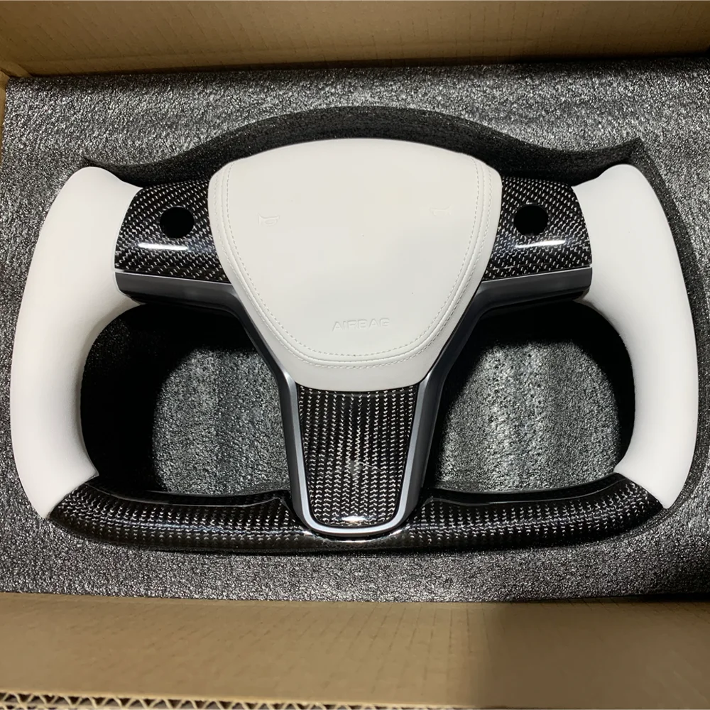 Рулевая ручка YOKE для Tesla Model 3 модель Y 2017-2023 NAPA кожаный руль из натурального