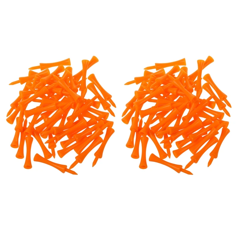 

100Pcs 70Mm Big Castle Golf Tees (Orange)