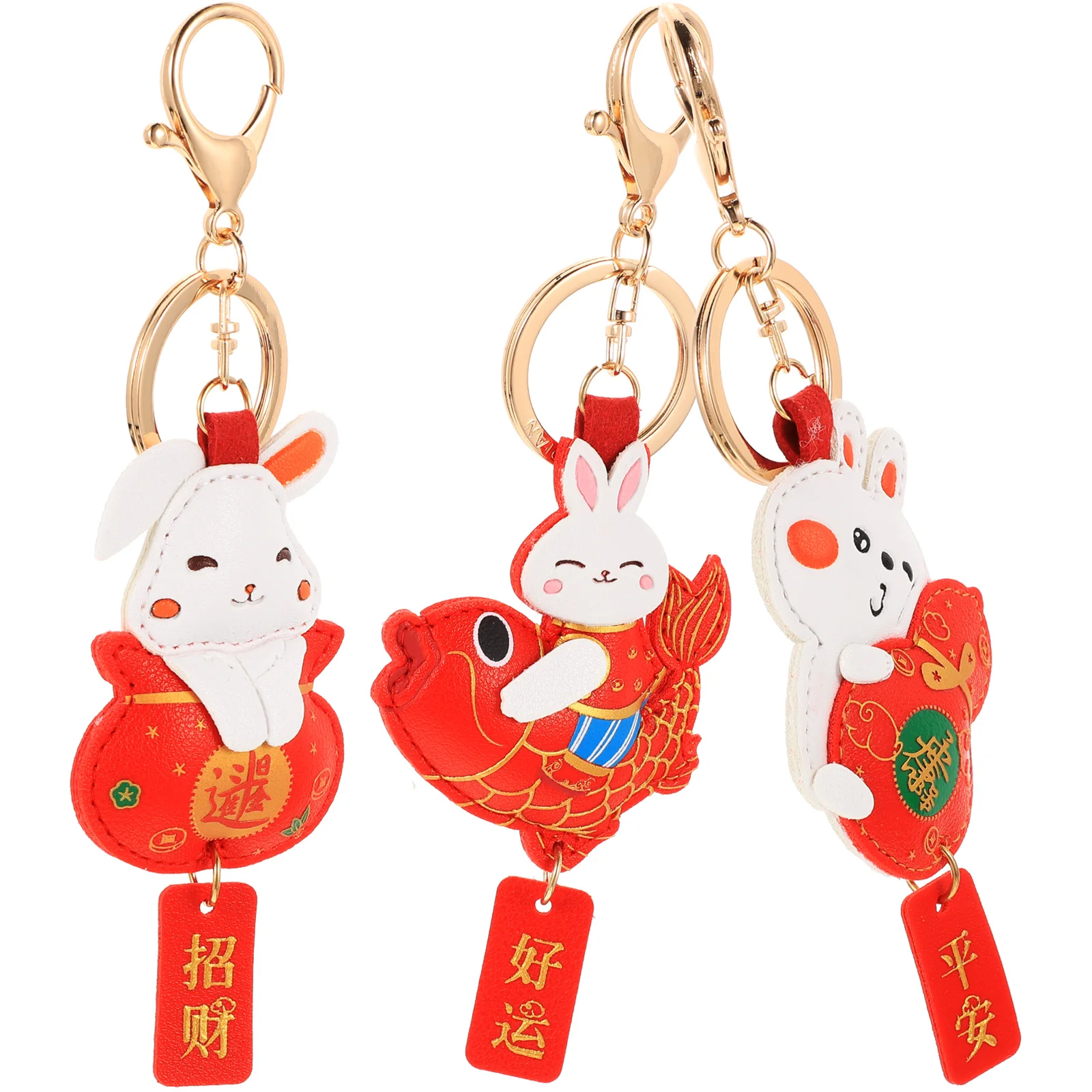 

Rabbit Key Keychain Year Gift Chainchinese New Zodiac Keychains Ringthe Keyringshui Festival Feng Ornament Backpack Accessories