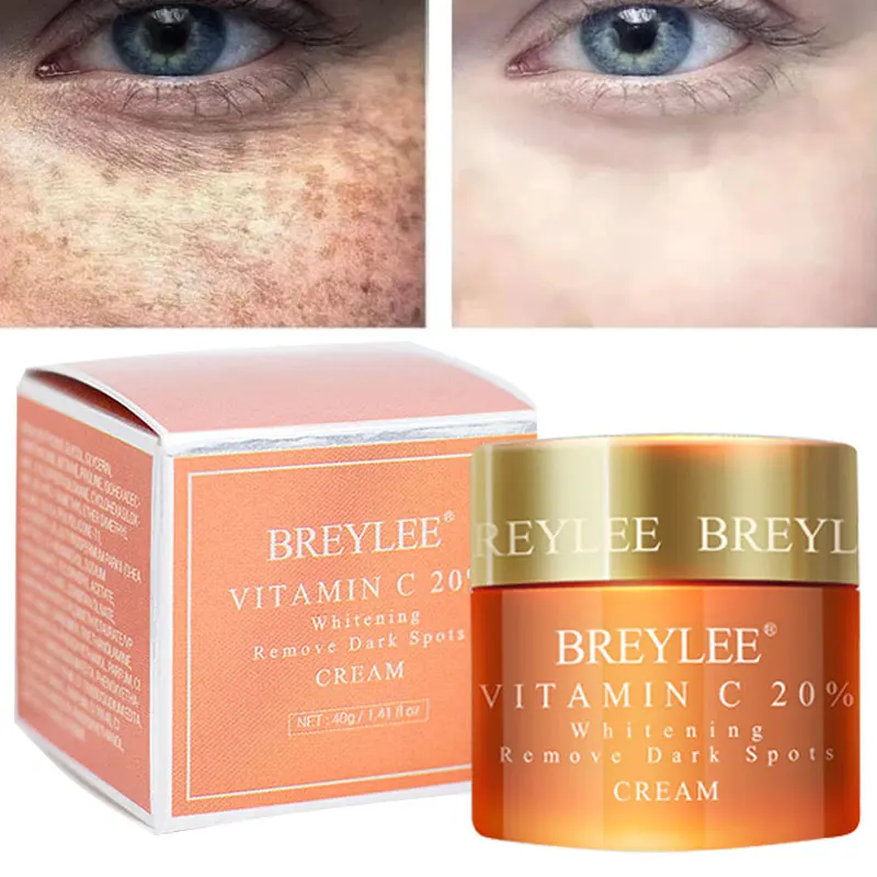 

Face Anti-Freckle Cream Whitening Moisturizing Brighten Anti-Aging Beauty Vitamin C Glycyrrhiza Root Extract Skin Care 40g