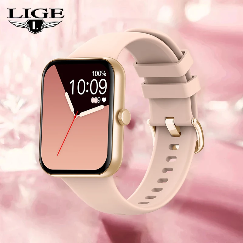 

LIGE Smart Watch 2023 Women Fitness Heart Rate Blood Pressure Healthy Sports Tracker Watches Bracelet For Android IOS Smartwatch