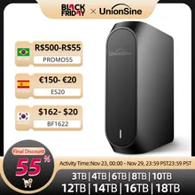 UnionSine 4TB 6TB 8TB 10TB 12TB 18TB 3.5"USB 3.2Gen HDD Compatible External Hard Disk PC/Desktop/Laptop/Mac/Xbox/Xbox One/PS4/TV