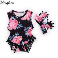 baby bodysuit sleeveless summer baby girl clothes floral newborn baby clothes set 0 3 months toddler girl jumpsuit 2022