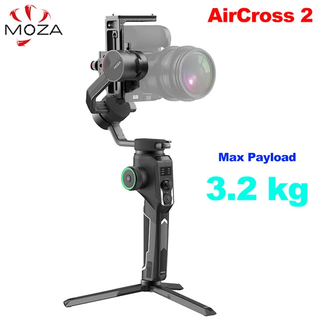 

Moza AirCross 2 3-Axis Handheld Gimbal Stabilizer for A7 A7II A6400 A9 Panasonic GH5 GH4 Canon DSLR Mirrorless Cameras