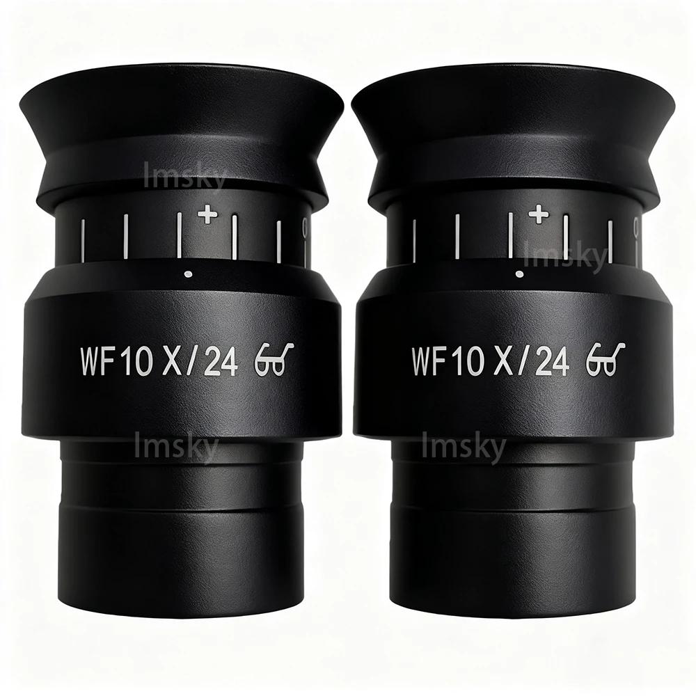 Фото WF10X/24 Широкоугольный окуляр с высокой осадкой, регулируемое поле зрения, монтажный интерфейс 30 мм для стереоскопического микроскопа №1