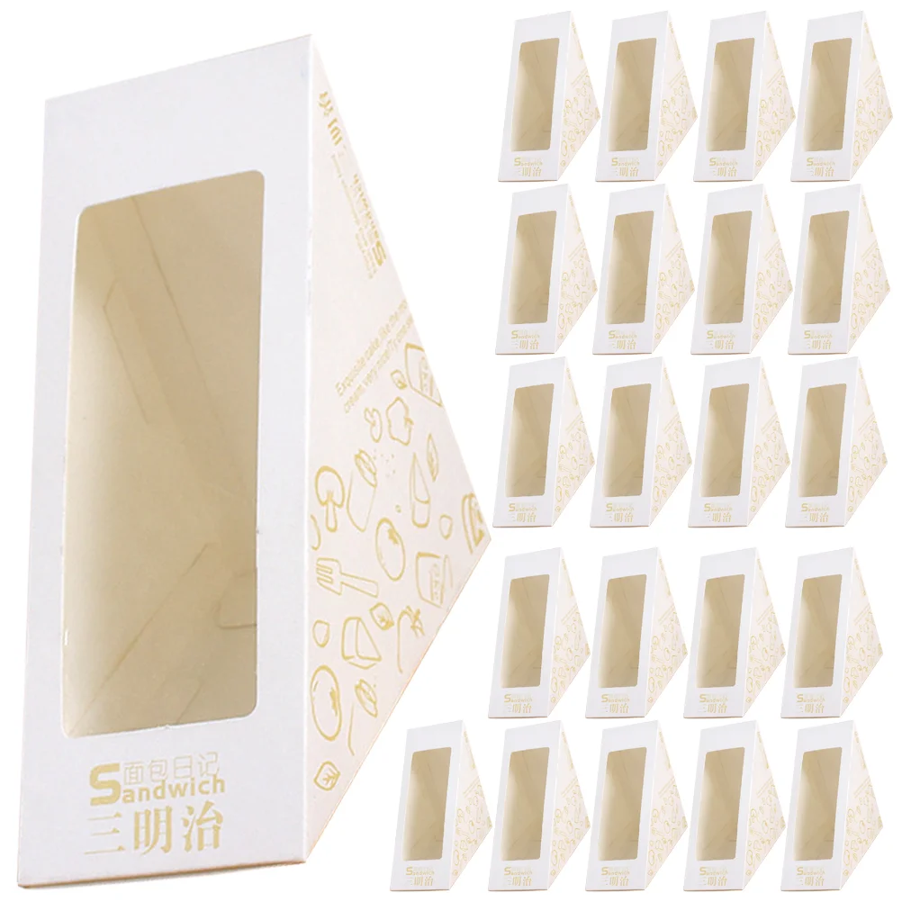 

Box Triangle Sandwich Paper Cake Container Dessert Wrapping Packagingpastry Window Bakingparty Favor