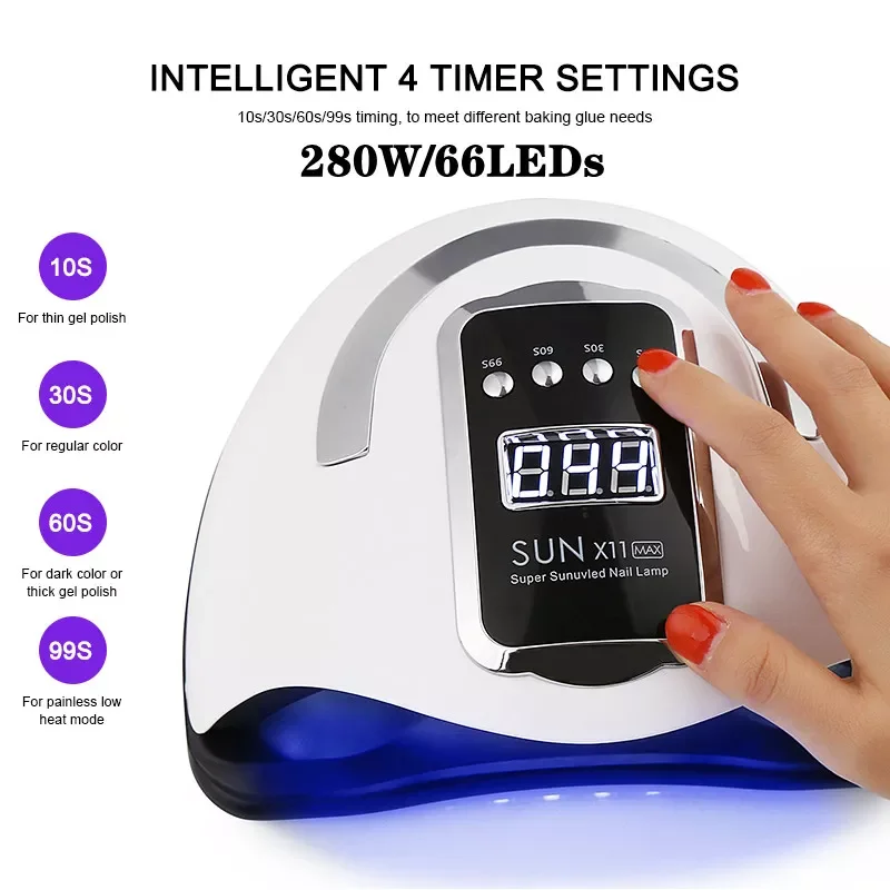 

2022New SUN X11/X5MAX UV LED Lamp Nail Lamp Dryer 45/66 LED For Curing All Gel Nail Polish Auto Timer Sensing Manicure Tool
