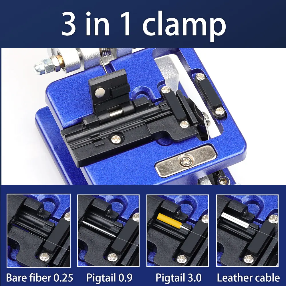 High Quality FTTH FC-6S Optical Fiber Cleaver, 16 Surface Blades 36000 Times Life Span Fiber Cable Cutter