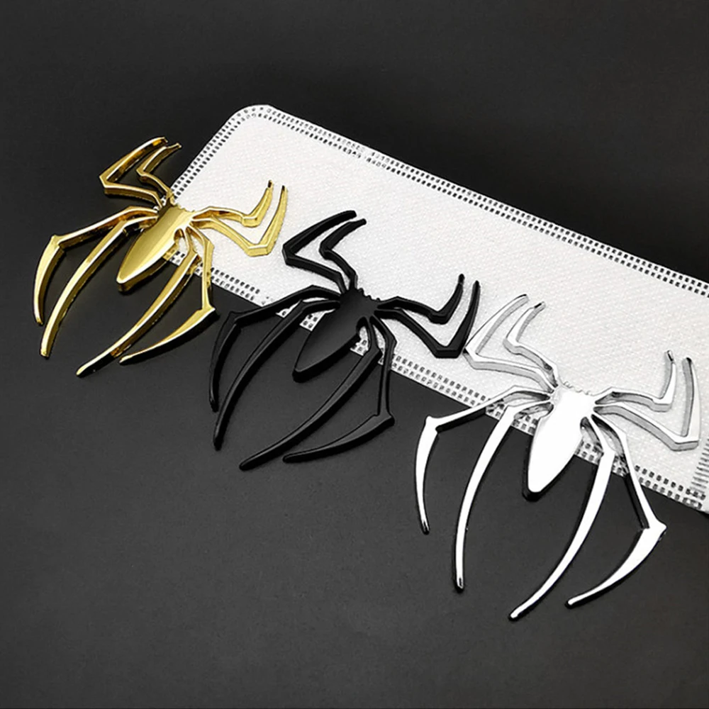 

Популярная 3D Автомобильная наклейка s Универсальная металлическая форма паука хромированный значок Автомобильная эмблема фотоэлемент дек...