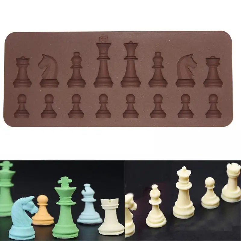 

International Chess Shape Silicone Mold DIY Clay Epoxy Resin Mold Pendant Decoration Molds Candy Chocolate Cake Mould