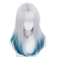 gradient wig long full wig cosplay bob wig for women girls harajuku style wig adjustable wig