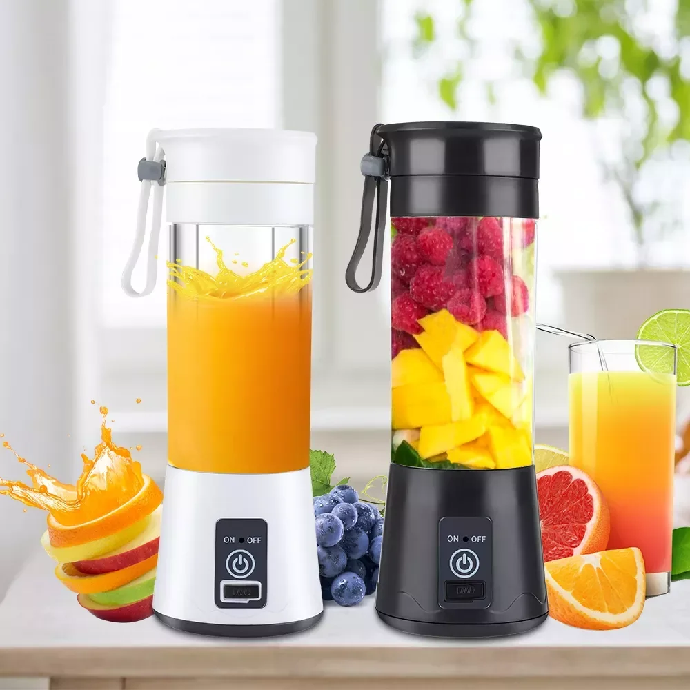 

NEW 2023 New in Portable Blender Mixer for Smoothies Maker Fruit Food Manual Juicer Machine Orange Juice Cup USB Charing 380ml